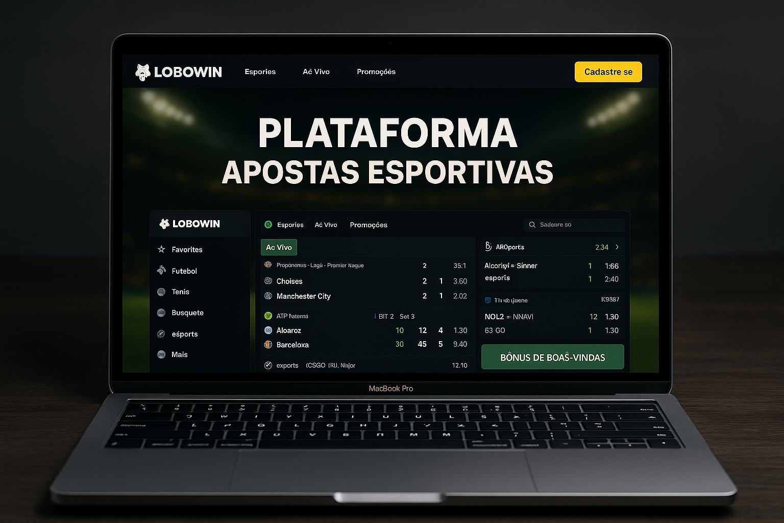 Apostas esportivas no cassino online LOBOWIN
